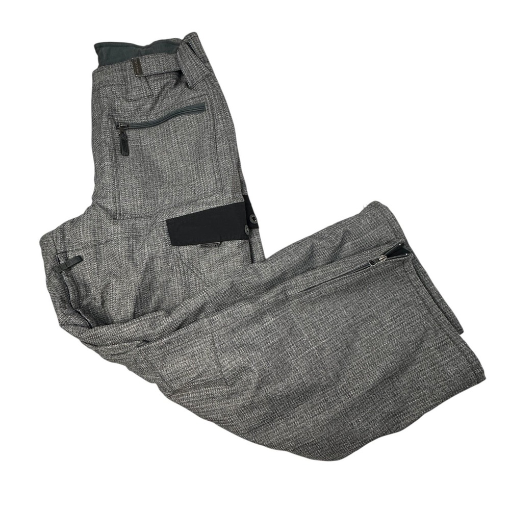 Scott Freestyle Snow Pants Mens Medium Gray Insulated Water Resistant Ski